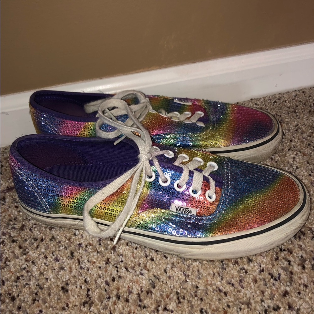 Rainbow Sequin Vans